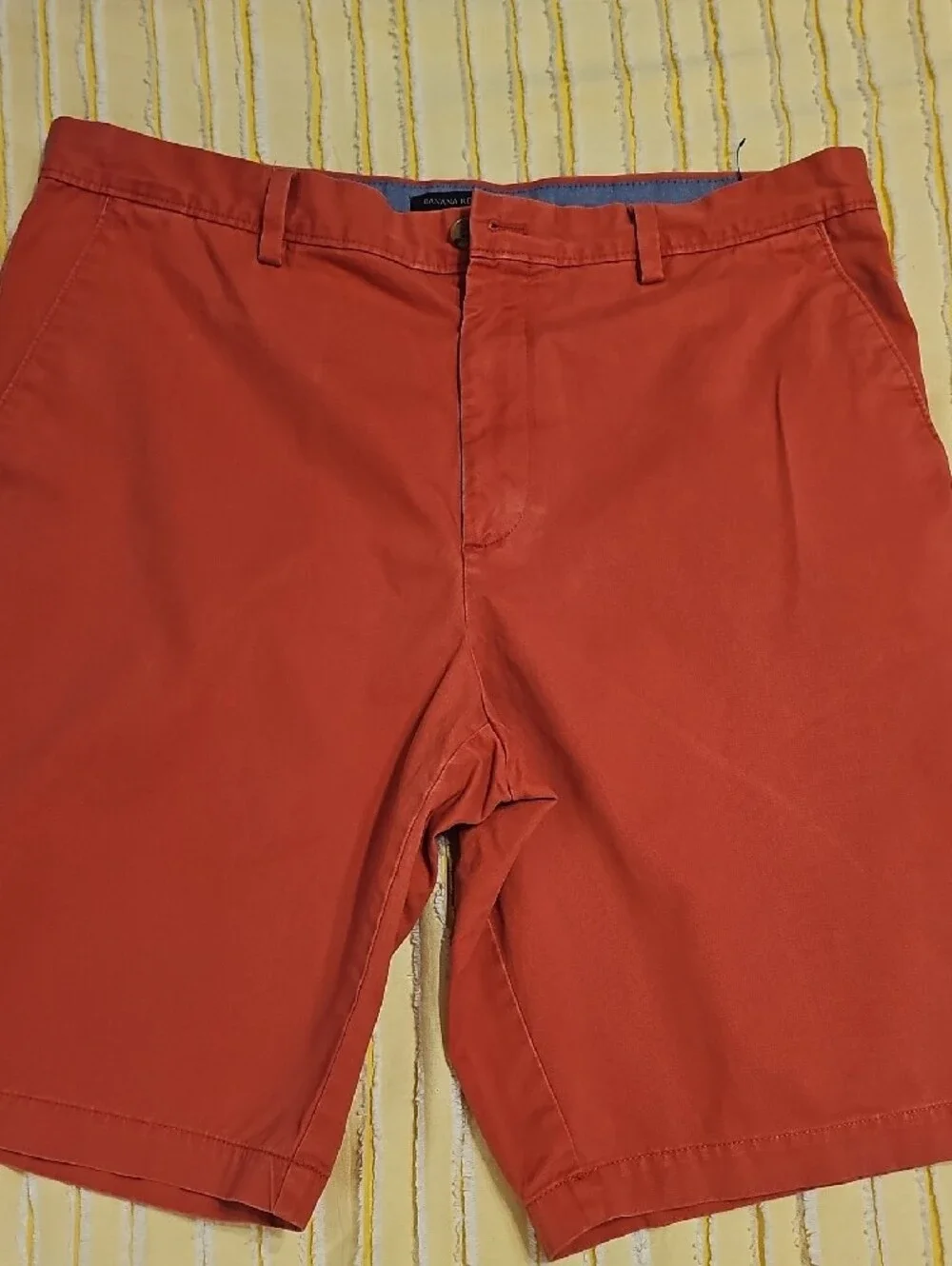 Banana Republic Orange Emerson Shorts with Chambray Waistband